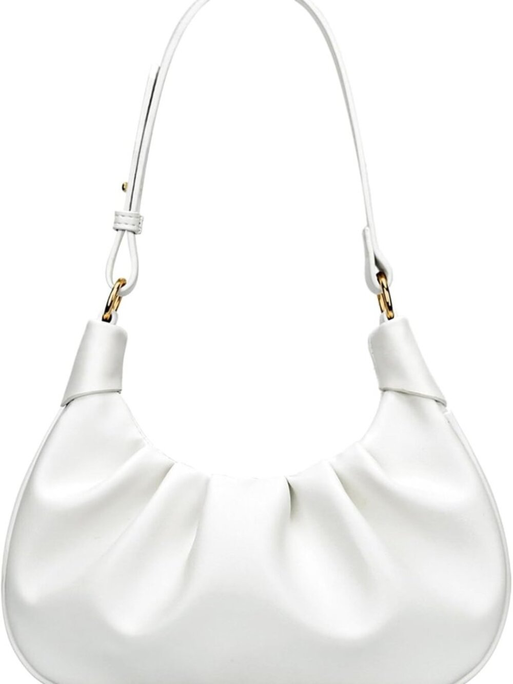 Stylish Mini Hobo Bag - Ruched Underarm Purse for Women, Chic Crescent Handbag